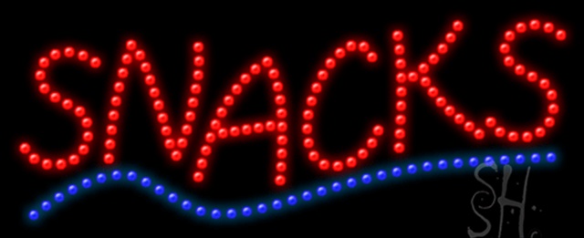 Sign Store L100-0123 Snacks Animated LED Sign 27 x 11 x 1 In. Sign Store L100-0123 Snacks Animated LED Sign 27 x 11 x 1 In.