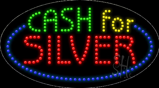 Sign Store L102-0237-outdoor Cash For Silver Outdoor LED Sign 27 x 15 x 3.5 In. Sign Store L102-0237-outdoor Cash For Silver Outdoor LED Sign 27 x 15 x 3.5 In.