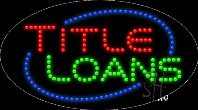 Sign Store L102-0241 Title Loans LED Sign 27 x 15 x 1 In. Sign Store L102-0241 Title Loans LED Sign 27 x 15 x 1 In.