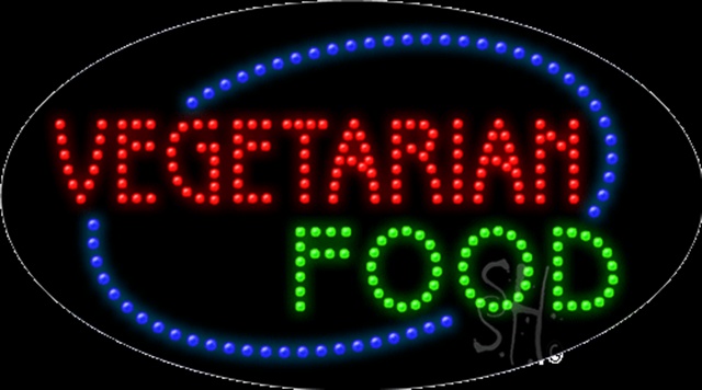 Sign Store L102-0245 Vegetarian Food LED Sign 27 x 15 x 1 In. Sign Store L102-0245 Vegetarian Food LED Sign 27 x 15 x 1 In.