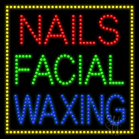 Sign Store L102-0275-outdoor Nails Facial Waxing Animated Outdoor LED Sign 27 x 27 x 3.5 In. Sign Store L102-0275-outdoor Nails Facial Waxing Animated Outdoor LED Sign 27 x 27 x 3.5 In.