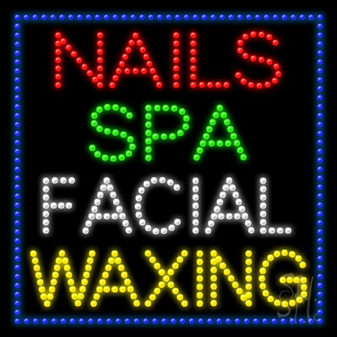Sign Store L102-0278-outdoor Nails Spa Facial Waxing Animated Outdoor LED Sign 27 x 27 x 3.5 In. Sign Store L102-0278-outdoor Nails Spa Facial Waxing Animated Outdoor LED Sign 27 x 27 x 3.5 In.