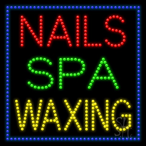 Sign Store L102-0280 Nails Spa Waxing Animated LED Sign 27 x 27 x 1 In. Sign Store L102-0280 Nails Spa Waxing Animated LED Sign 27 x 27 x 1 In.