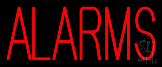 Sign Store N100-0003 Red Alarms Neon Sign 24 x 10 x 3 In. Sign Store N100-0003 Red Alarms Neon Sign 24 x 10 x 3 In.