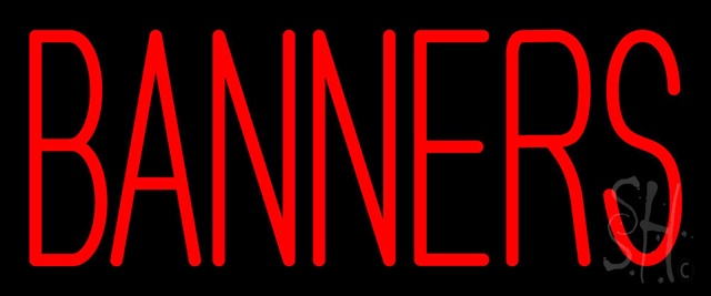 Sign Store N100-0010 Banners Neon Sign 24 x 10 x 3 In. Sign Store N100-0010 Banners Neon Sign 24 x 10 x 3 In.