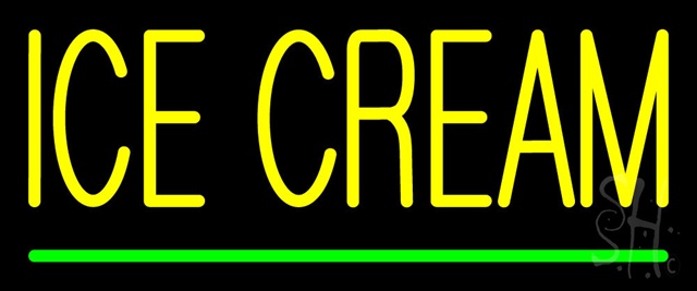Sign Store N100-0081-clear Yellow Ice Cream Green Line Clear Backing Neon Sign 24 x 10 x 1 In. Sign Store N100-0081-clear Yellow Ice Cream Green Line Clear Backing Neon Sign 24 x 10 x 1 In.