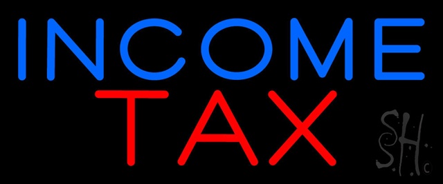 Sign Store N100-0082 Blue Income Tax Neon Sign 24 x 10 x 3 In. Sign Store N100-0082 Blue Income Tax Neon Sign 24 x 10 x 3 In.