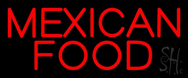 Sign Store N100-0101 Red Bold Mexican Food Neon Sign 24 x 10 x 3 In. Sign Store N100-0101 Red Bold Mexican Food Neon Sign 24 x 10 x 3 In.