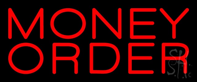 Sign Store N100-0102 Red Money Order Neon Sign 24 x 10 x 3 In. Sign Store N100-0102 Red Money Order Neon Sign 24 x 10 x 3 In.