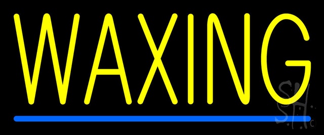 Sign Store N100-0188 Yellow Waxing Blue Line Neon Sign 24 x 10 x 3 In. Sign Store N100-0188 Yellow Waxing Blue Line Neon Sign 24 x 10 x 3 In.