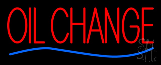 Sign Store N100-1391 Red Oil Change Blue Line Neon Sign 32 x 13 x 3 In. Sign Store N100-1391 Red Oil Change Blue Line Neon Sign 32 x 13 x 3 In.