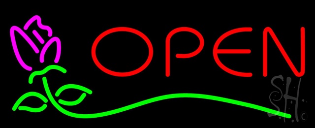 Sign Store N100-1411-outdoor Open - Rose Outdoor Neon Sign 32 x 13 x 3.5 In. Sign Store N100-1411-outdoor Open - Rose Outdoor Neon Sign 32 x 13 x 3.5 In.