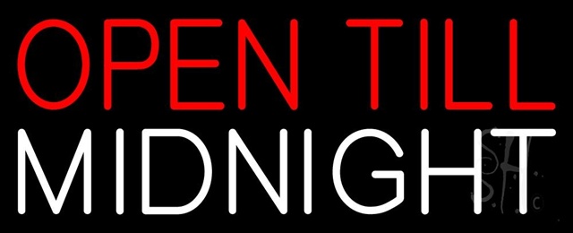 Sign Store N100-1417-outdoor Open Till Midnight Outdoor Neon Sign 32 x 13 x 3.5 In. Sign Store N100-1417-outdoor Open Till Midnight Outdoor Neon Sign 32 x 13 x 3.5 In.