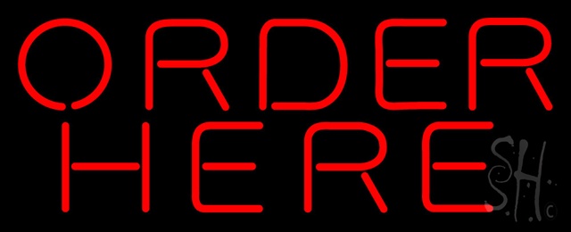 Sign Store N100-1420-outdoor Red Order Here Outdoor Neon Sign 32 x 13 x 3.5 In. Sign Store N100-1420-outdoor Red Order Here Outdoor Neon Sign 32 x 13 x 3.5 In.