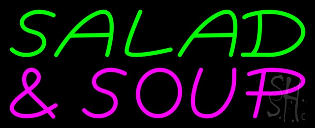 Sign Store N100-1488 Green Salad & Soup Neon Sign 32 x 13 x 3 In. Sign Store N100-1488 Green Salad & Soup Neon Sign 32 x 13 x 3 In.