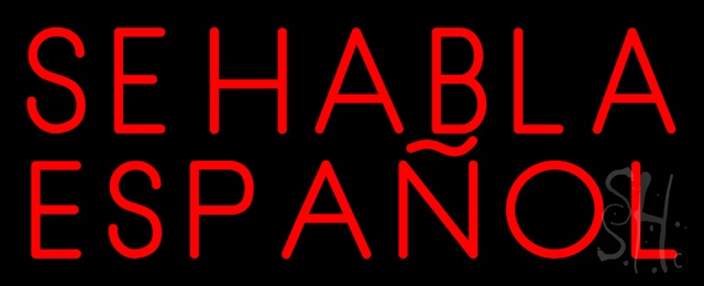 Sign Store N100-1493 Red Se Habla Espanol Neon Sign 32 x 13 x 3 In. Sign Store N100-1493 Red Se Habla Espanol Neon Sign 32 x 13 x 3 In.