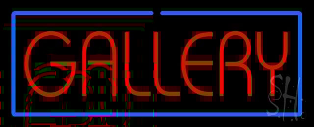 Sign Store N100-1269 Red Gallery Blue Border Neon Sign 32 x 13 x 3 In. Sign Store N100-1269 Red Gallery Blue Border Neon Sign 32 x 13 x 3 In.