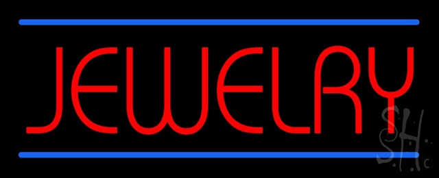 Sign Store N100-1321 Jewelry Blue Lines Neon Sign 32 x 13 x 3 In. Sign Store N100-1321 Jewelry Blue Lines Neon Sign 32 x 13 x 3 In.