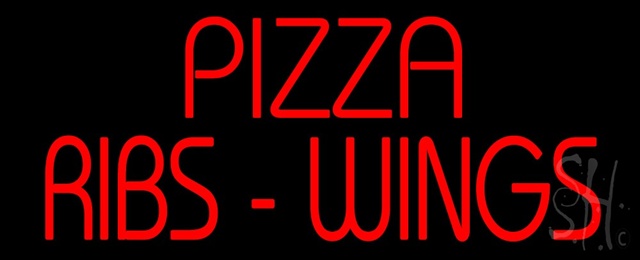 Sign Store N100-1454-clear Red Pizza Ribs Wings Clear Backing Neon Sign 32 x 13 x 1 In. Sign Store N100-1454-clear Red Pizza Ribs Wings Clear Backing Neon Sign 32 x 13 x 1 In.
