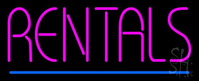 Sign Store N100-1473 Rentals Blue Line Neon Sign 32 x 13 x 3 In. Sign Store N100-1473 Rentals Blue Line Neon Sign 32 x 13 x 3 In.