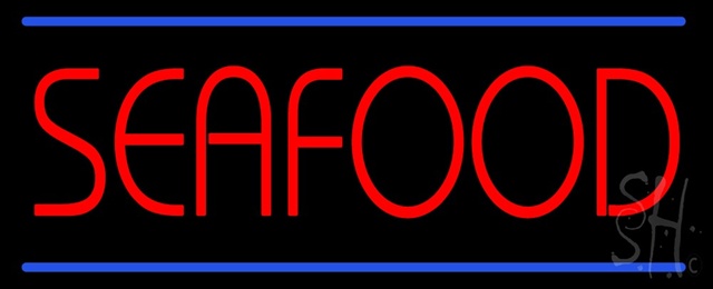 Sign Store N100-1492-outdoor Red Seafood With Blue Lines Outdoor Neon Sign 32 x 13 x 3.5 In. Sign Store N100-1492-outdoor Red Seafood With Blue Lines Outdoor Neon Sign 32 x 13 x 3.5 In.