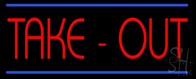 Sign Store N100-1517-clear Red Take-Out Clear Backing Neon Sign 32 x 13 x 1 In. Sign Store N100-1517-clear Red Take-Out Clear Backing Neon Sign 32 x 13 x 1 In.