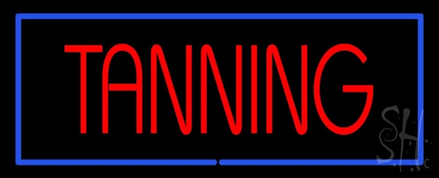 Sign Store N100-1518-clear Red Tanning With Blue Border Clear Backing Neon Sign 32 x 13 x 1 In. Sign Store N100-1518-clear Red Tanning With Blue Border Clear Backing Neon Sign 32 x 13 x 1 In.