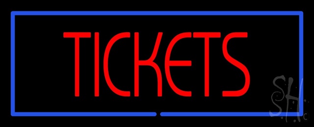 Sign Store N100-1533-clear Tickets With Border Clear Backing Neon Sign 32 x 13 x 1 In. Sign Store N100-1533-clear Tickets With Border Clear Backing Neon Sign 32 x 13 x 1 In.