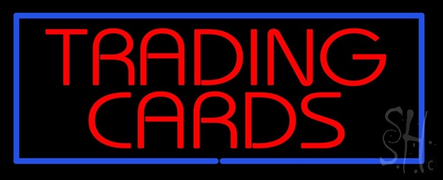 Sign Store N100-1541 Trading Cards Neon Sign 32 x 13 x 3 In. Sign Store N100-1541 Trading Cards Neon Sign 32 x 13 x 3 In.
