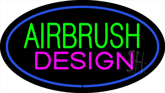 Sign Store N100-1602-clear Green Airbrush Design Pink Oval Blue Clear Backing Neon Sign 30 x 17 x 1 In. Sign Store N100-1602-clear Green Airbrush Design Pink Oval Blue Clear Backing Neon Sign 30 x 17 x 1 In.