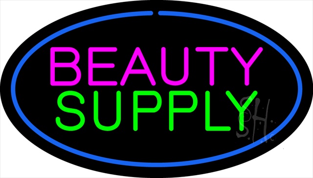 Sign Store N100-1608-clear Oval Pink Beauty Green Supply Blue Border Clear Backing Neon Sign 30 x 17 x 1 In. Sign Store N100-1608-clear Oval Pink Beauty Green Supply Blue Border Clear Backing Neon Sign 30 x 17 x 1 In.