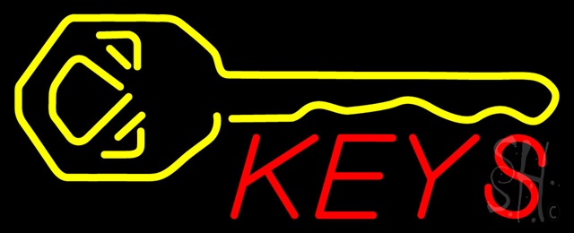 Sign Store N100-0334-outdoor Keys Logo Outdoor Neon Sign 32 x 13 x 3.5 In. Sign Store N100-0334-outdoor Keys Logo Outdoor Neon Sign 32 x 13 x 3.5 In.