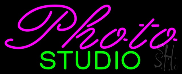 Sign Store N100-0355-clear Purple Photo Green Studio Clear Backing Neon Sign 32 x 13 x 1 In. Sign Store N100-0355-clear Purple Photo Green Studio Clear Backing Neon Sign 32 x 13 x 1 In.