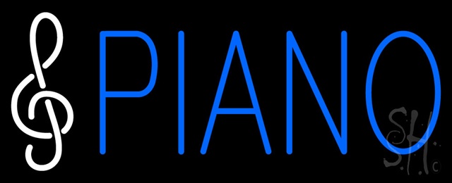 Sign Store N100-0357-clear Piano Logo Clear Backing Neon Sign 32 x 13 x 1 In. Sign Store N100-0357-clear Piano Logo Clear Backing Neon Sign 32 x 13 x 1 In.
