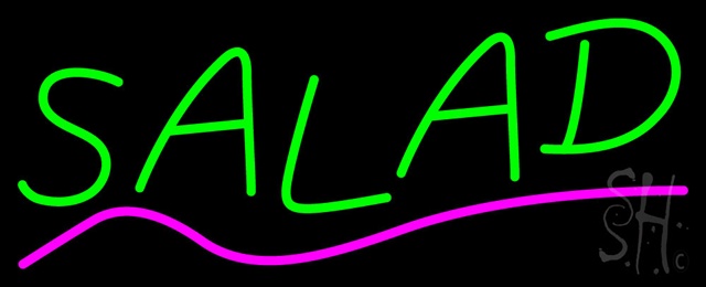 Sign Store N100-0362-clear Green Salad With Pink Line Clear Backing Neon Sign 32 x 13 x 1 In. Sign Store N100-0362-clear Green Salad With Pink Line Clear Backing Neon Sign 32 x 13 x 1 In.