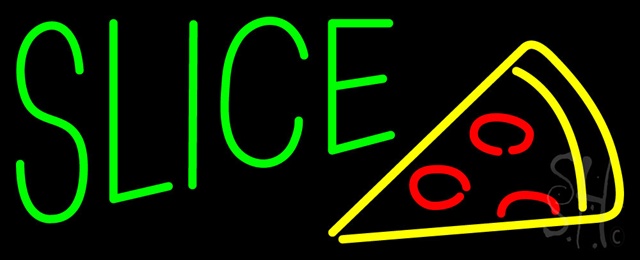 Sign Store N100-0370-clear Green Slice Logo Clear Backing Neon Sign 32 x 13 x 1 In. Sign Store N100-0370-clear Green Slice Logo Clear Backing Neon Sign 32 x 13 x 1 In.