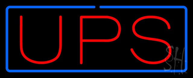 Sign Store N100-0385-clear Ups Blue Border Clear Backing Neon Sign 32 x 13 x 1 In. Sign Store N100-0385-clear Ups Blue Border Clear Backing Neon Sign 32 x 13 x 1 In.