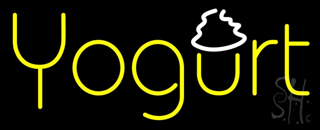 Sign Store N100-0389-clear Yellow Horizontal Yogurt Clear Backing Neon Sign 32 x 13 x 1 In. Sign Store N100-0389-clear Yellow Horizontal Yogurt Clear Backing Neon Sign 32 x 13 x 1 In.