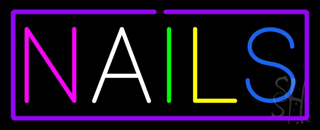 Sign Store N100-0409-clear Multi Colored Nails With Pink Border Clear Backing Neon Sign 32 x 13 x 1 In. Sign Store N100-0409-clear Multi Colored Nails With Pink Border Clear Backing Neon Sign 32 x 13 x 1 In.