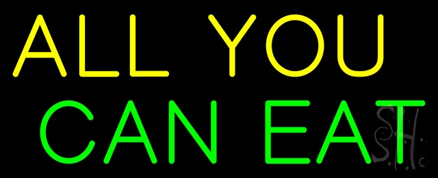 Sign Store N100-0418 Red All You Can Eat With Blue Border Neon Sign 32 x 13 x 3 In. Sign Store N100-0418 Red All You Can Eat With Blue Border Neon Sign 32 x 13 x 3 In.