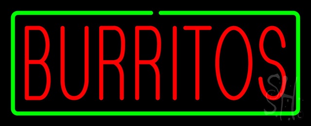 Sign Store N100-0425 Red Burritos With Green Border Neon Sign 32 x 13 x 3 In. Sign Store N100-0425 Red Burritos With Green Border Neon Sign 32 x 13 x 3 In.