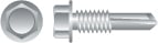 H1048 10-16 X 3 In. Unslotted Indented Hex Washer Head Screws Zinc Plated Box Of 1 000