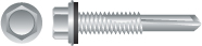 12-24 X 2 In. Unslotted Indented Hex Washer Head Screws Zinc Plated Box Of 2 000