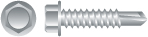 4h1008 10-16 X 0.5 In. 410 Stainless Steel Unslotted Indented Hex Washer Head Screws Passivated And Waxed Box Of 5 000