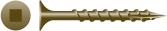 614qcy 6 X 1.25 In. Square Drive Bugle Head Screws Coarse Thread Zinc Yellow Plated Box Of 8 000
