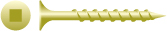 822qcy 8 X 2.50 In. Square Drive Bugle Head Screws Coarse Thread Zinc Yellow Plated Box Of 2 500