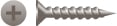 610l 6 X 0.63 In. Phillips Flat Head Particle Board Screws Plain And Lubed Box Of 25 000
