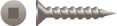 816ql 8 X 1 In. Square Drive Flat Head Particle Board Screws Plain And Lubed Box Of 10 000