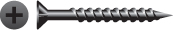 820nb 8 X 1.25 In. Phillips Flat Head Screw With Nibs Particle Board Screws Black Oxide Coated Box Of 8 000