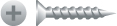 612lz 6 X 0.75 In. Phillips Flat Head Particle Board Screws Zinc Plated Box Of 20 000